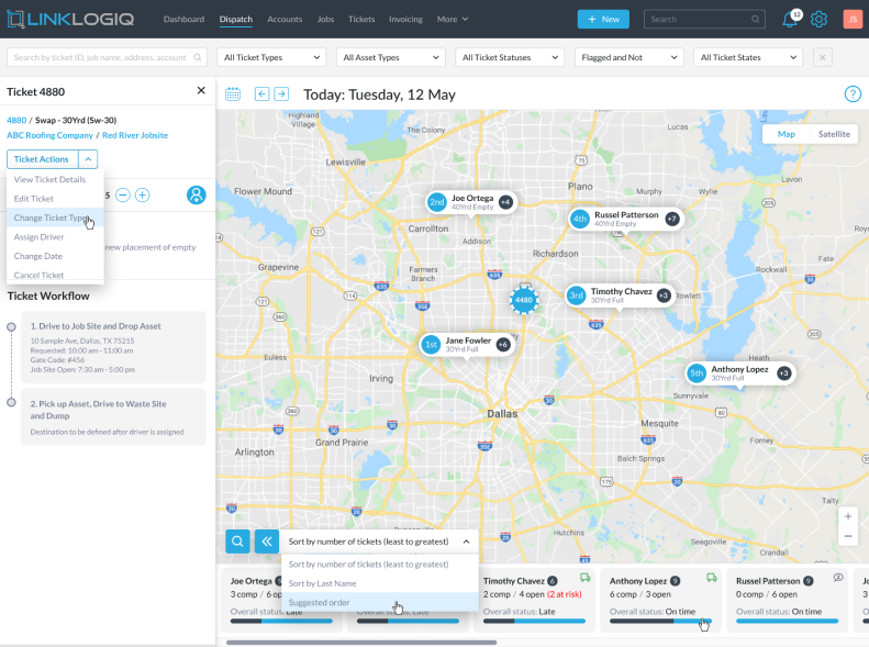 Linklogiq - Cloud Based Dumpster Tracking Software